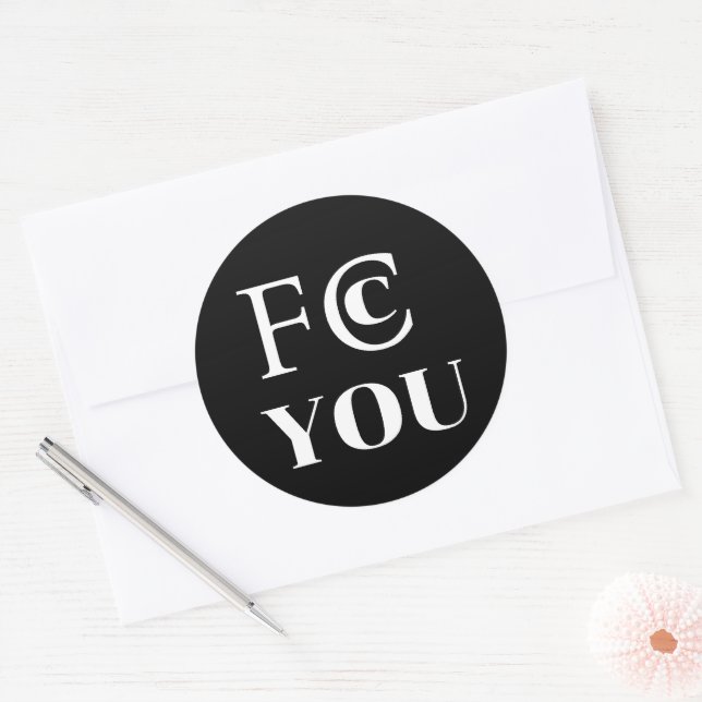 FCC YOU Aufkleber (Umschlag)