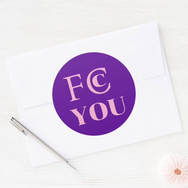 FCC YOU Aufkleber (Umschlag)
