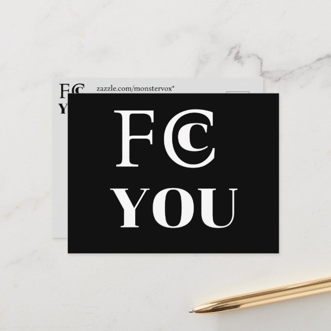 FCC YOU Postkarte (Vorderseite/Rückseite Beispiel)