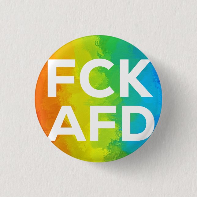 FCK AFD Cutout Regenbogen Button (Vorderseite)