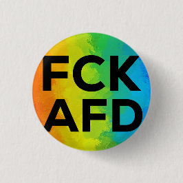 FCK AFD Cutout Regenbogen schwarz Button