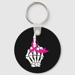Fck Breast Cancer Middle Finger Pink Ribbon Awaren Schlüsselanhänger