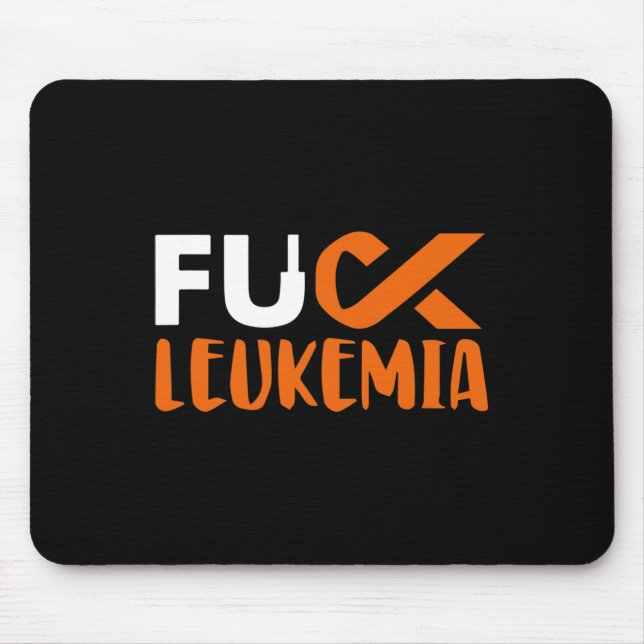 Fck Leukemia Awareness Fight Cancer Ribbon Mousepad (Vorne)