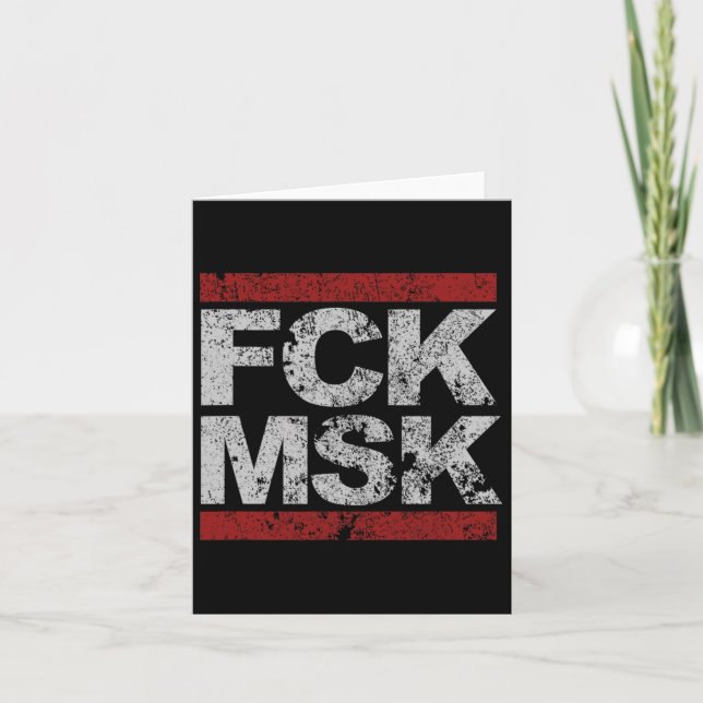 Fck Msk gestört Karte (Vorderseite)