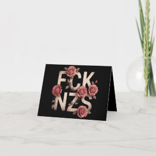 FCK NZS Blumen gegen Rechts Keine Nazis Lgbtq+  Karte