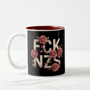 FCK NZS Blüte gegen Rechte keine Nazis Lgbtq+ Zweifarbige Tasse