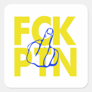 FCK PTN - Ukraine Quadratischer Aufkleber