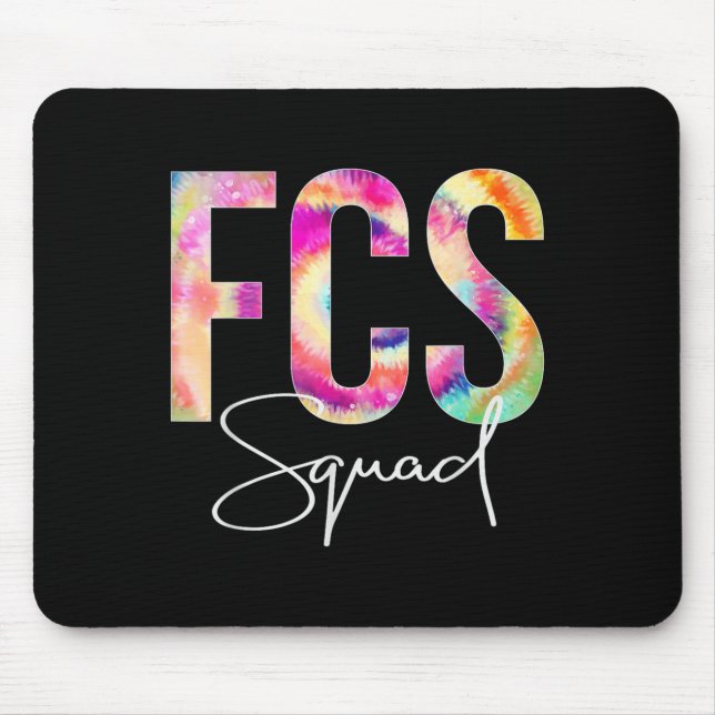Fcs Squad Tie Dye Back To School Women Appreciatio Mousepad (Vorne)