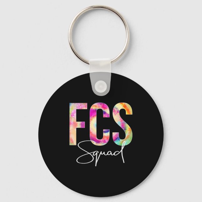 Fcs Squad Tie Dye Back To School Women Appreciatio Schlüsselanhänger (Vorderseite)