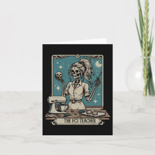 Fcs Teacher Skeleton Halloween Familie und Verbrau Karte