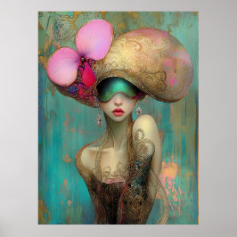 *~* FD2 35 Ornate Nouveau Fantasy Ethereal Woman Poster