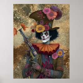 FD2 Circus Clown Art 21 Vintag Retro Karneval Poster