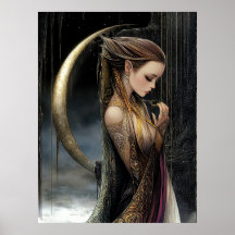 FD2 Enchanted Crescent Moon Goddess 11 Poster