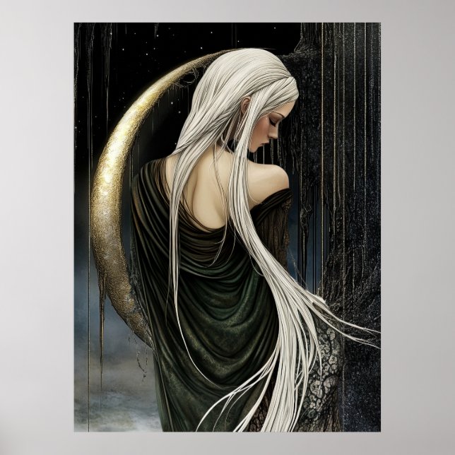 FD2 Enchanted Crescent Moon Goddess  15  Affiche (Devant)
