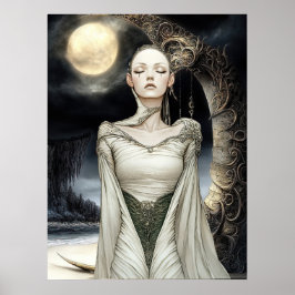 FD2 Enchanted Crescent Moon Goddess 1 Poster