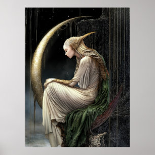 FD2 Enchanted Crescent Moon Goddess 21 Affiche
