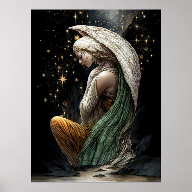 FD2 Enchanted Crescent Moon Goddess  34  Poster (Vorne)