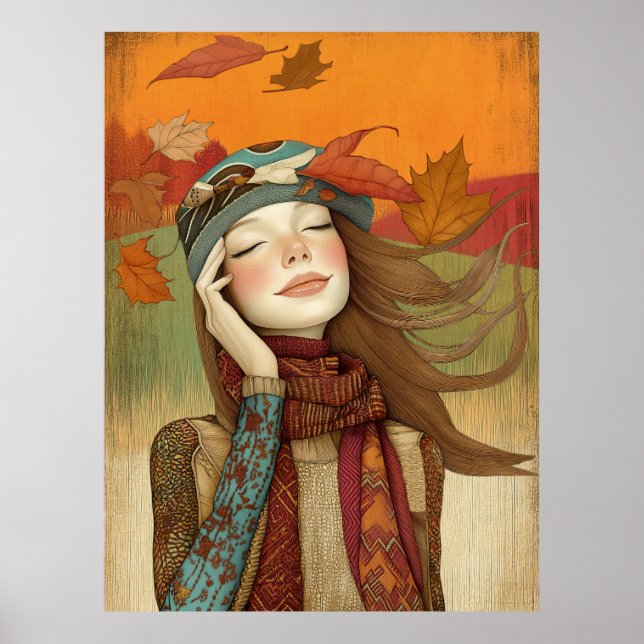*~* FD2 Herbstlaube Girl Herbstreben 7 Poster (Vorne)