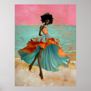 *~* FD2 Tropische GODESS Schwarze Frau Vibrant 39 Poster