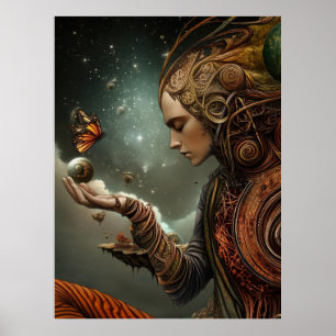 *~* FD3 26 Visionär MAN Earth Keeper Butterfly Poster