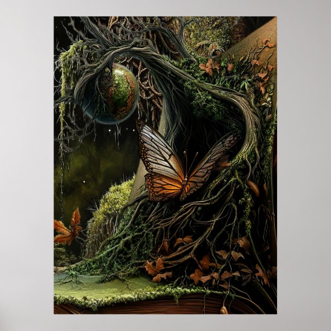 *~* FD3 32 Celestial Earth Mystical Butterfly Poster (Vorne)