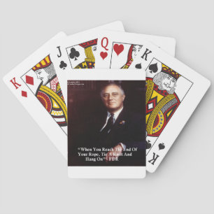 FDR & An dem Seil festhalten Zitat Spielkarten