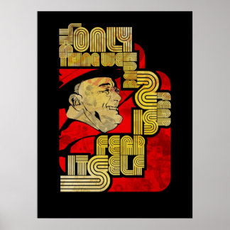 FDR Angst Typografisches Design Print Poster