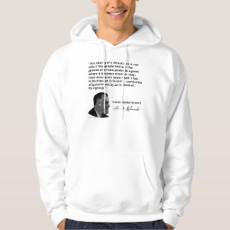 FDR auf dem Aufkommen des Faschismus in Amerika Hoodie