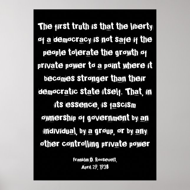 FDR- Corporate America Poster (Vorne)