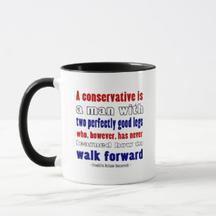 FDR definiert Konservative dunkel Tasse