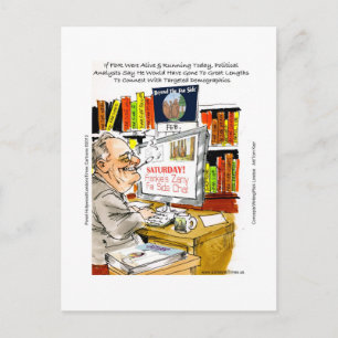 FDR Fireside-Rede Lustige Cartoon-Geschenke & T-Sh Postkarte