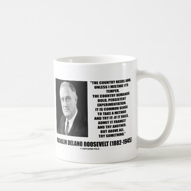 FDR-Land benötigt mutiges hartnäckiges Kaffeetasse (Rechts)