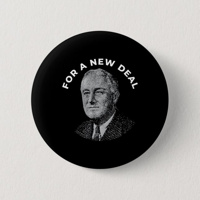 Fdr President Franklin Roosevelt New  Button (Vorderseite)