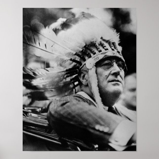 FDR: Tragen eines Bonnets für den Amerikanischen B Poster (Vorne)