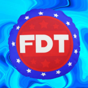 FDT   Coussin de relevé rond rouge, blanc et bleu