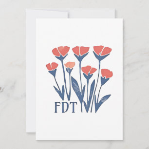 FDT Floral Wreath Subtle Feminine Boho Anti-Trump Einladung