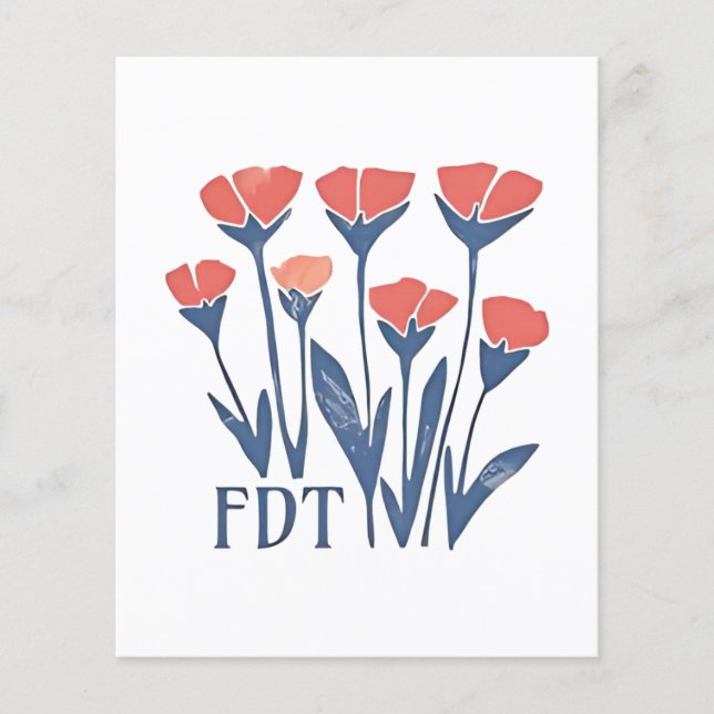 FDT Floral Wreath Subtle Feminine Boho Anti-Trump Flyer (Vorne)