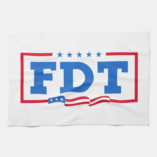 FDT Funny Anti Trump No-Trump Geschirrtuch (Horizontal)