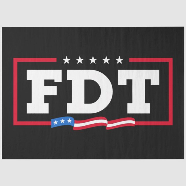 FDT Funny Anti Trump No-Trump Seidenpapier (Vorderseite)