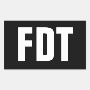 FDT RECHTECKIGER AUFKLEBER
