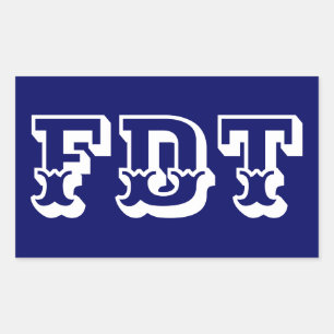 FDT RECHTECKIGER AUFKLEBER