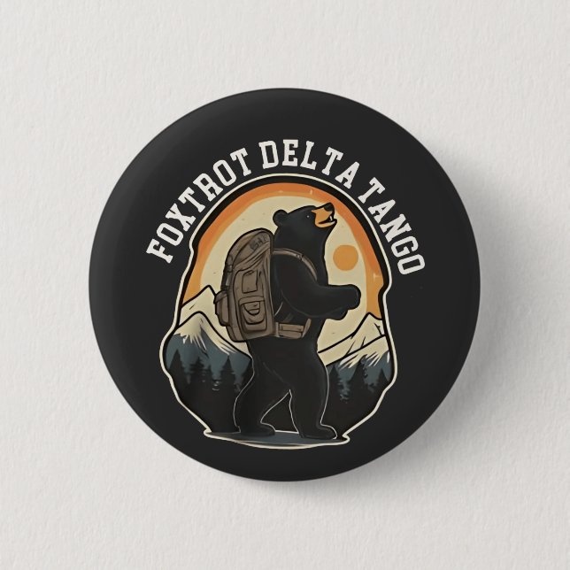 FDT Resist Bear Foxtrot Delta Tango Button (Vorderseite)