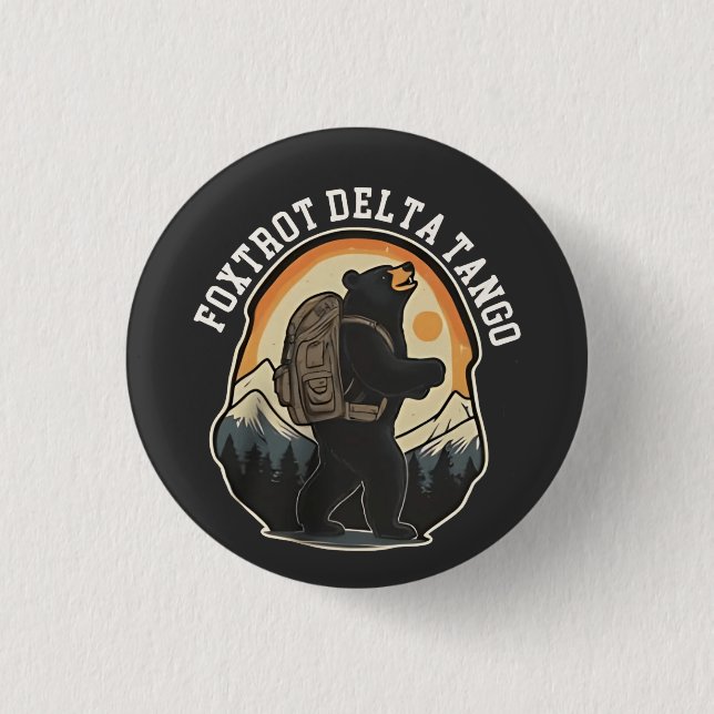 FDT Resist Bear Foxtrot Delta Tango Button (Vorderseite)