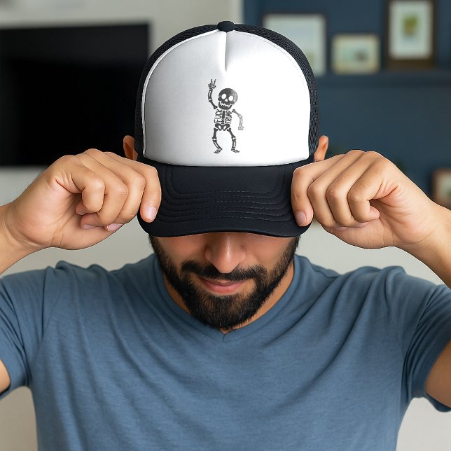 FDT Trump Funny Anti Trump Skelett Truckerkappe (Von Creator hochgeladen)