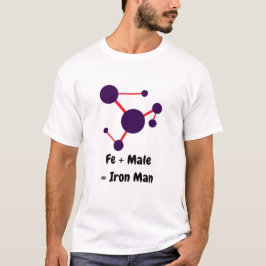 Fe + Männliche gleicht Eisen Mann Lila T-Shirt