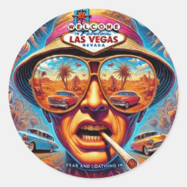 Fear and Loathing in Las Vegas Runder Aufkleber
