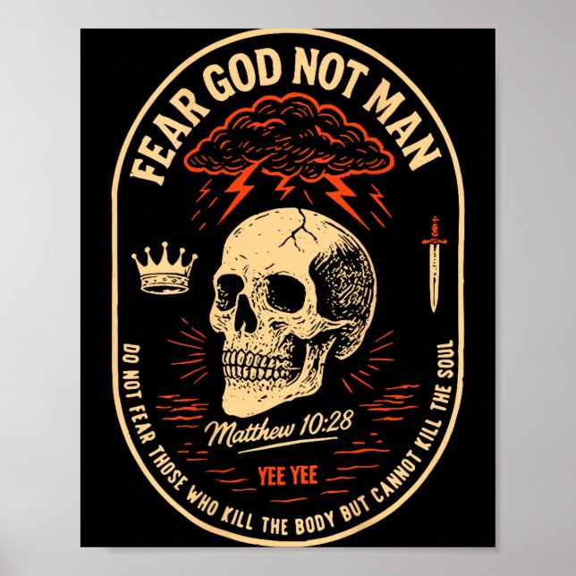Fear God Not Mean Do Not Fear Those Kill The Body  Poster (Vorne)