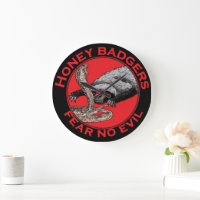 Fear no Evil Badass Honey Badger Red Animal Art