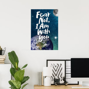FEAR NOT - Hoffnung Gott Jesus - Isaiah 41:10 - Ra Poster