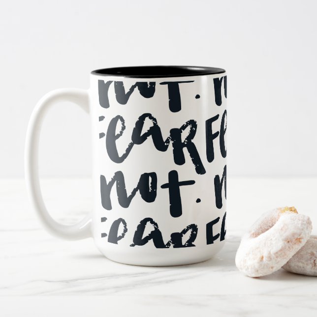Fear not zweifarbige tasse (Mit Donut)